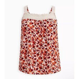 Torrid Womens Floral Print Sleeveless Top Size 2x Rayon/Polyester Blend Multicol